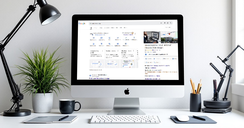 schermata di pc con scheda google mybusiness