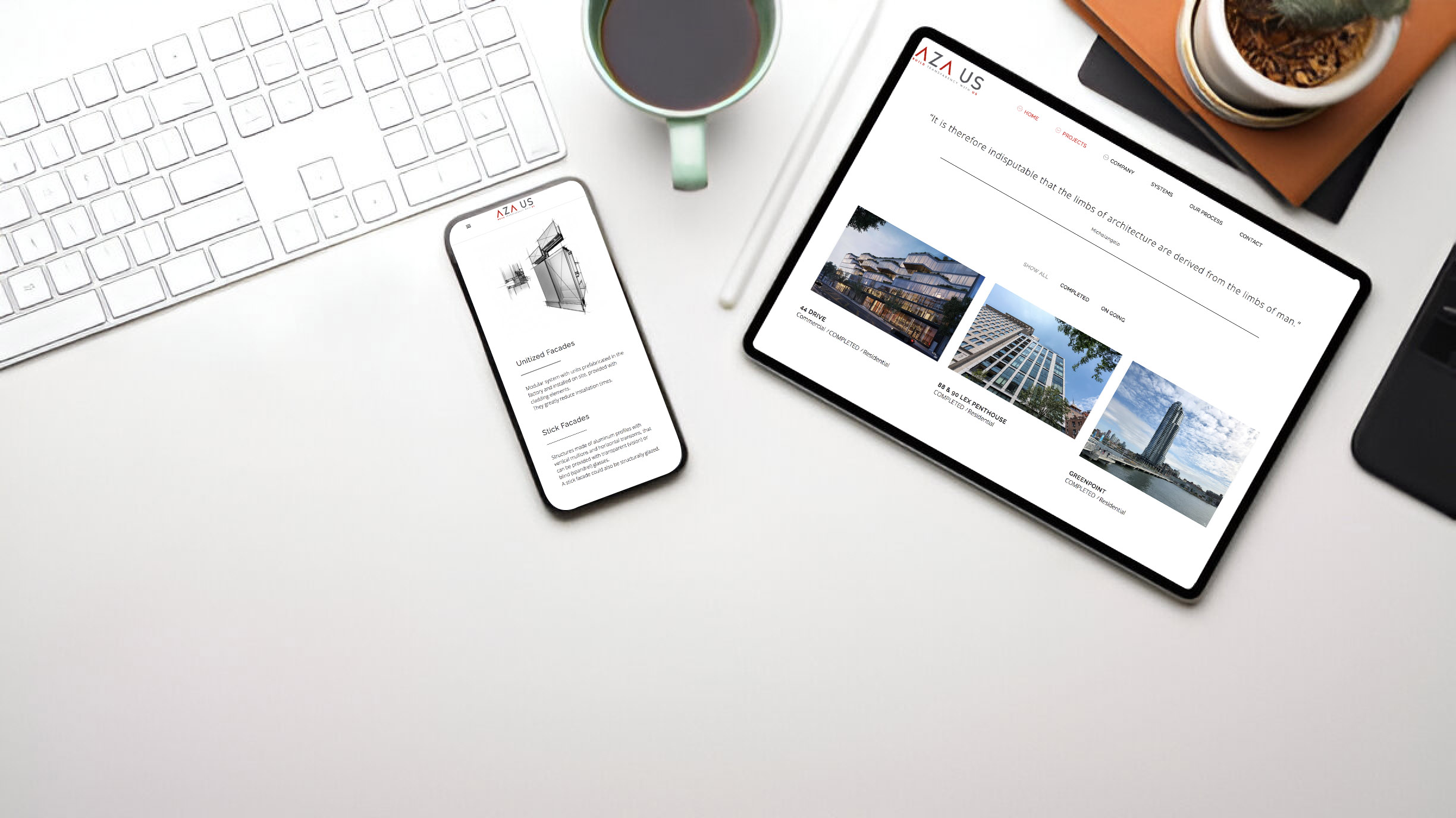mockup responsive AZA