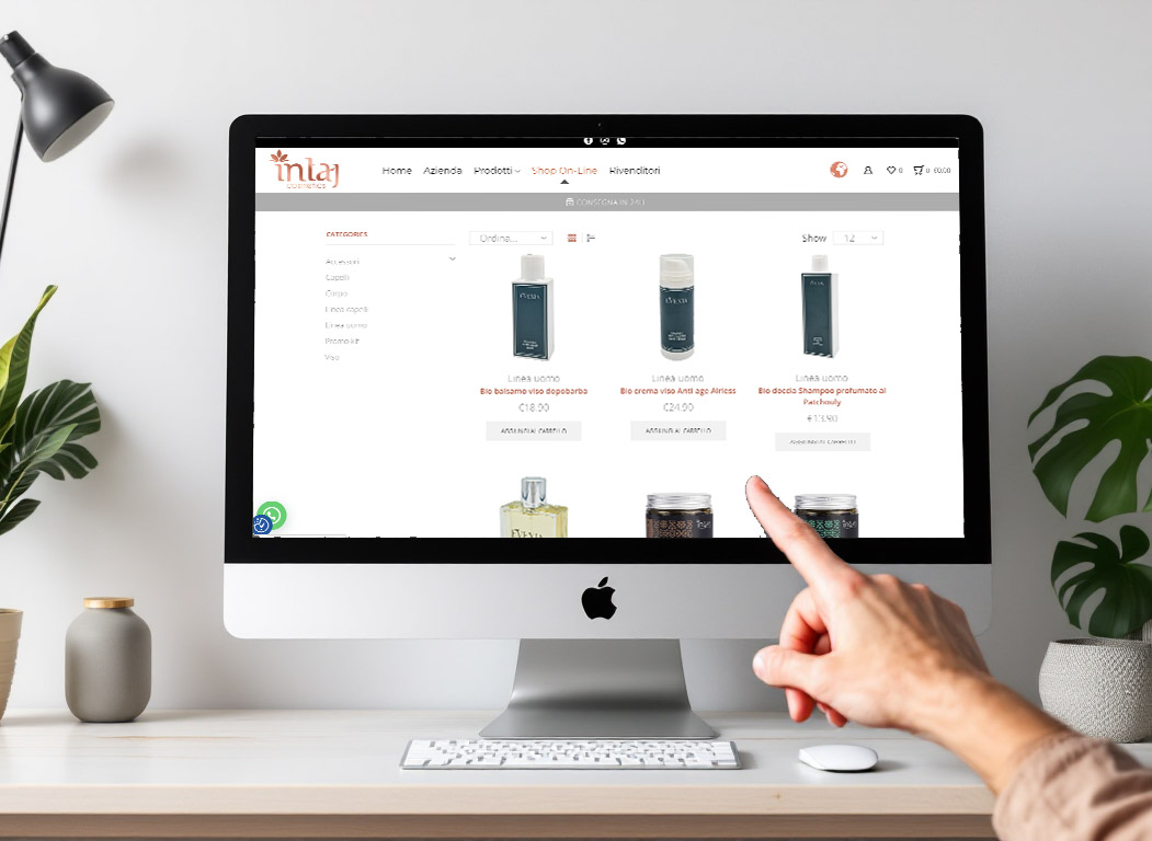 screen. prodotti intaj cosmetics